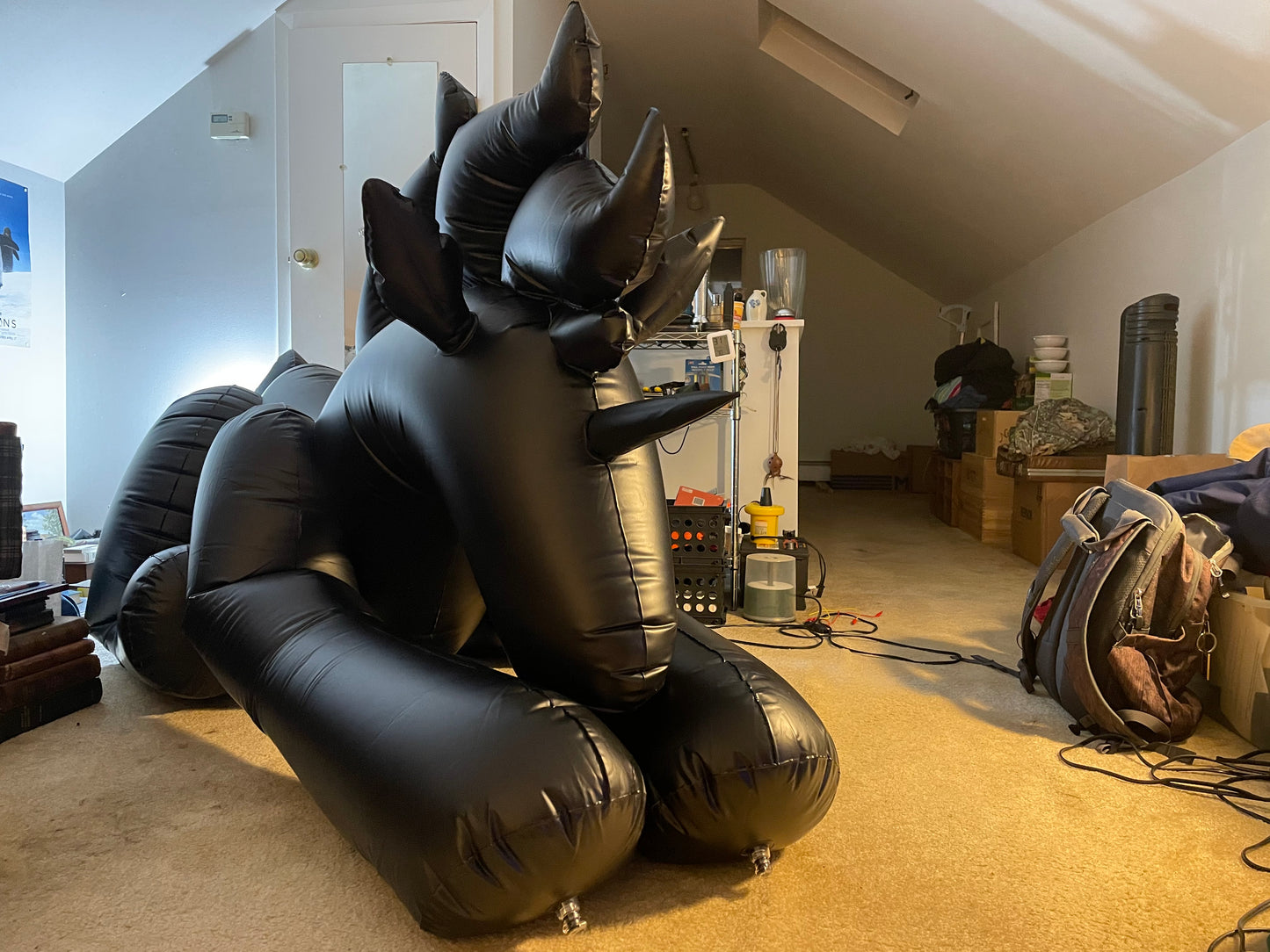 Inflatable unicorn blank black w/sph
